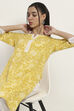 Yellow Cotton Straight Kurta image number 6