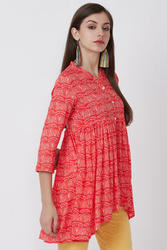 Red Viscose Rayon Top image number 3
