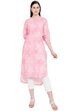 Pink Viscose Asymmetric Kurta image number 0