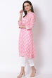 Pink Viscose Straight Kurta image number 2