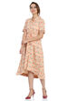 Peach Flared Cotton Dress image number 2