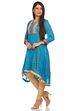 Blue Asymmetric Chiffon Kurta image number 1