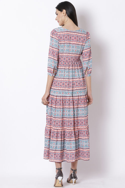 Blue Viscose Dress image number 4
