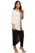 White Straight Viscose Rayon Indie Top image number 2