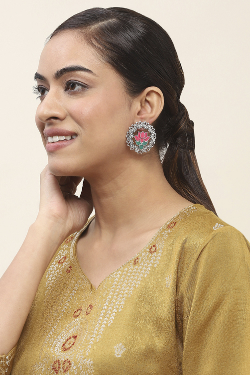 Pink Oxidize Alloy Studs image number 3