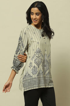 Ecru Rayon Straight Kurta image number 4