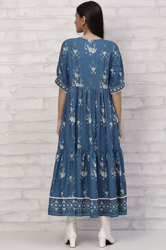 Indigo LIVA Tiered Dress image number 4