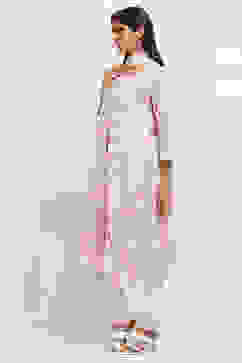 Pink Cotton Printed Straight Suit Set image number 3