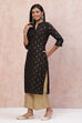 Red Polyester Viscose Straight Kurta image number 2