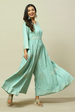 Green LIVA Straight Jumpsuit image number 0