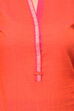 Pink Straight Cotton Kurta image number 4