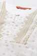 Off-white Poly Georgette Embroidered Straight Kurta image number 1