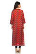 Rust Straight Viscose Kurta image number 4