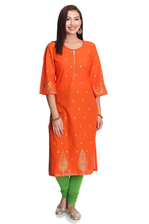 Blue Straight Kurta image number 3