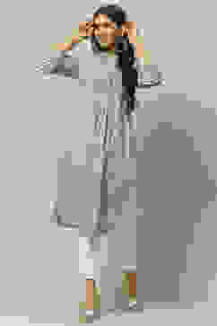 Pastel Blue Cambric Staight Kurta image number 0