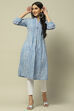 Pastel Blue Cambric Staight Kurta image number 0