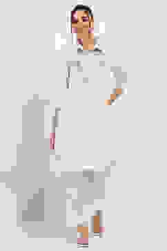 Ivory Cotton Blend Straight Kurta image number 5