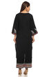 Black Straight Cotton Kurta image number 4