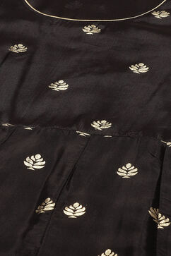 Black Kalidar Printed Suit Set image number 1