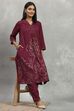 Green Viscose Rayon Printed A-Line Kurta Pants Set image number 0
