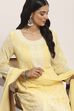 Yellow Polyester Straight Suit Sets image number 7