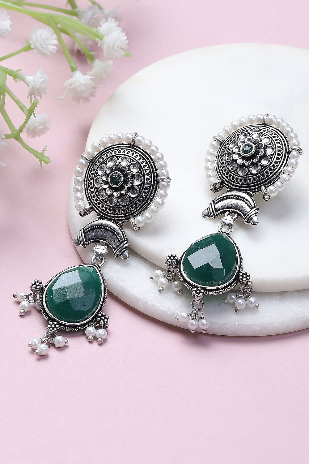 Green Alloy Drop & Danglers image number 0