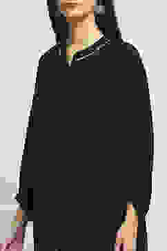 Black Viscose Rayon Straight SET image number 1