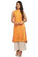 Orange Straight Rayon Kurta image number 0