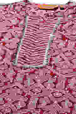 Maroon Viscose Printed Straight Kurta Set image number 1