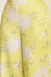 Yellow Viscose Rayon Straight Printed  image number 2