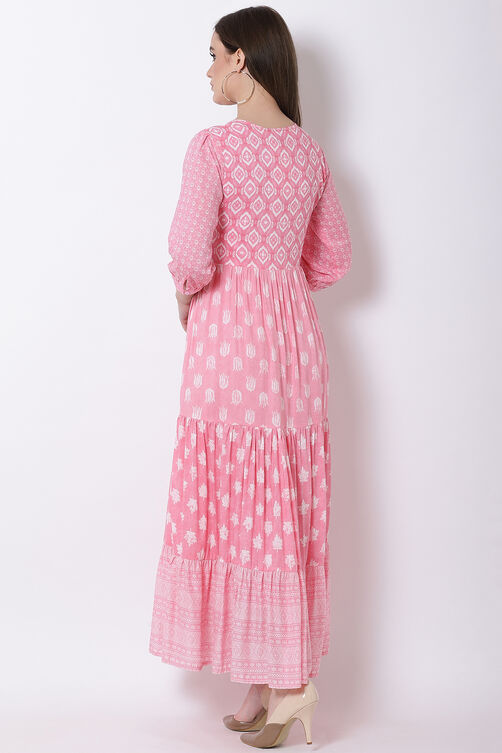 Pink Viscose Dress image number 4