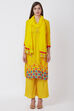 Yellow Straight Viscose Kurta image number 4