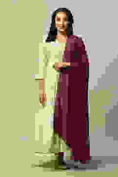 Rust Polyester Printed Dupatta image number 0