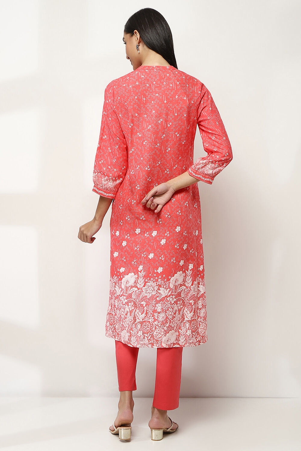 Coral Printed Straight Kurta image number 3