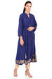 Blue Front Open Viscose Rayon Kurta image number 2