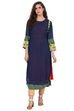 Indigo Straight Viscose Kurta image number 0