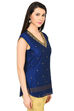 Indigo Straight Polyester Indie Top image number 2