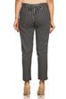 Black Cotton Fusion Pants image number 1