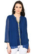 Indigo Straight Viscose Indie Top image number 0