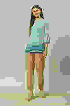 Beige LIVA Straight Printed Palazzo image number 0