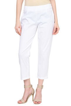 White Cotton Pants image number 6