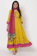 Lime Green Viscose Rayon Kalidar Kurta image number 4