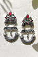 Red Metal Brass Earrings image number 0