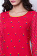 Coral Viscose Rayon Straight Kurta image number 1