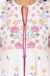 White Kalidar Cotton Kurta image number 4