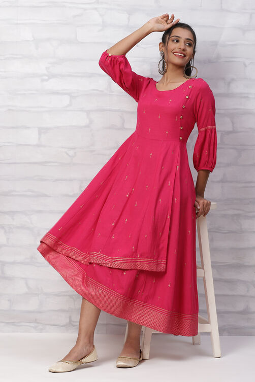 Pink LIVA Kalidar Dress image number 0