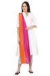 Pink & Orange Cotton Stole image number 5