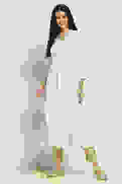 White Printed Flared Kurta image number 5