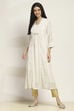 White Polyester Flared Kurta image number 5