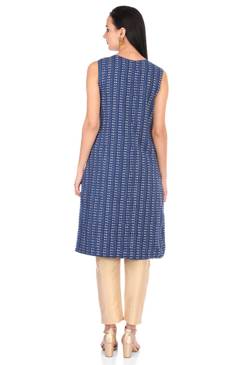 Indigo Straight Cotton Jacket image number 5